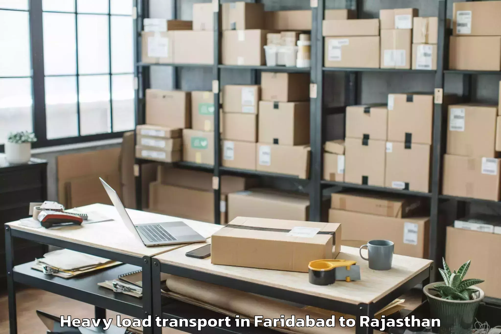 Top Faridabad to Parvatsar Heavy Load Transport Available